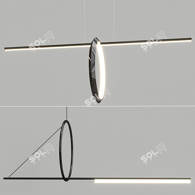 Elegant Mantra Chandeliers: Illumination & Siris 3D model image 2