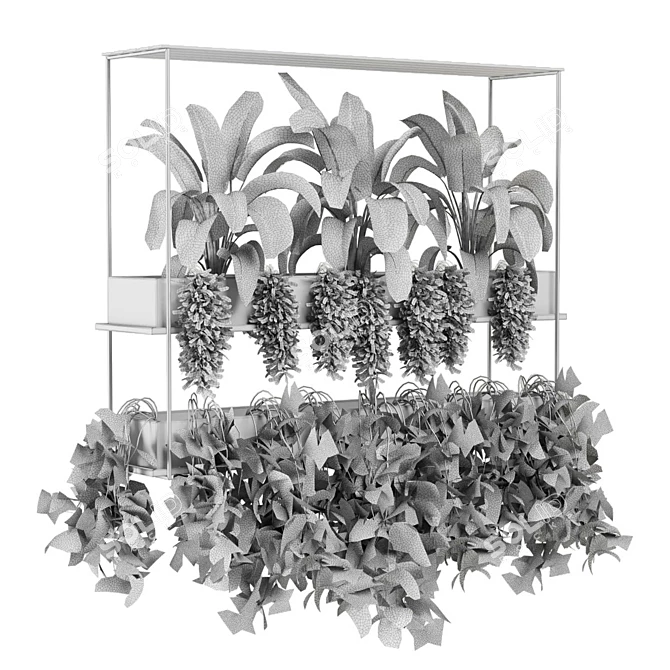 Metal Box Hanging Plant Set 3D model image 7