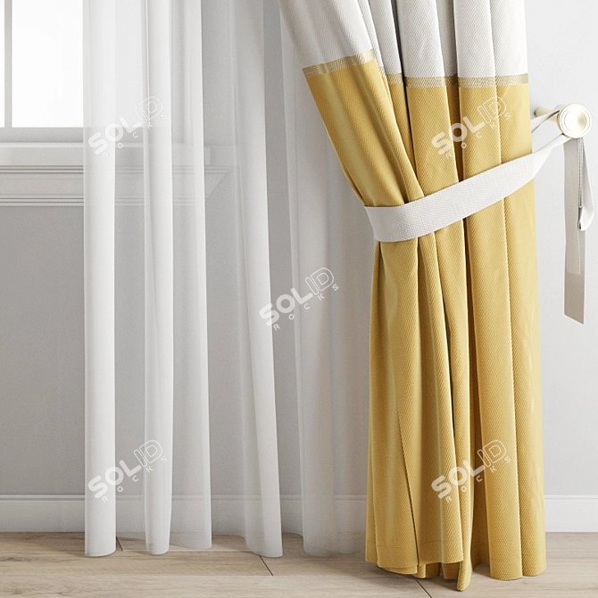 Polygonal Curtain Model 3D model image 3