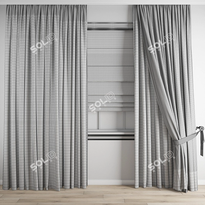 Polygonal Curtain Model 3D model image 5