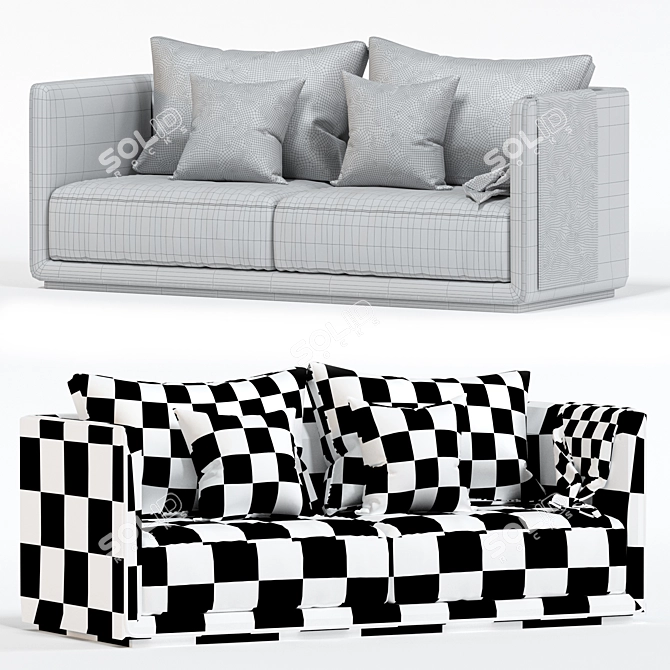 Elegant Denning Sofa for Perfect Interior 3D model image 3