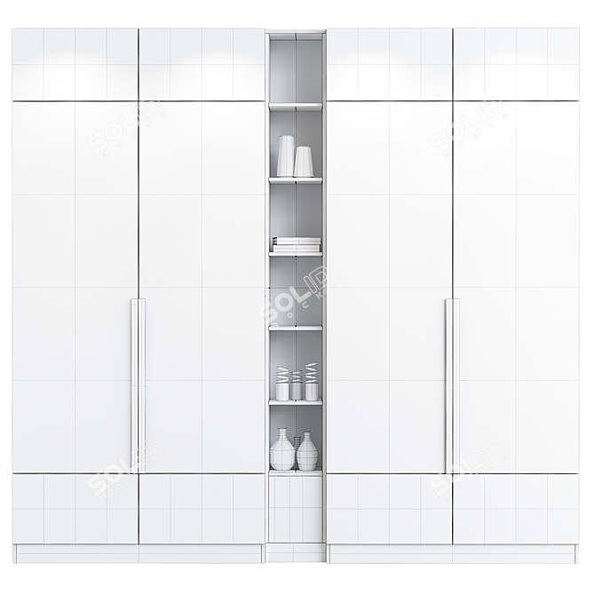 Versatile 2-Door Cabinet: 317.4 x 51.81 x 299.8 cm 3D model image 3