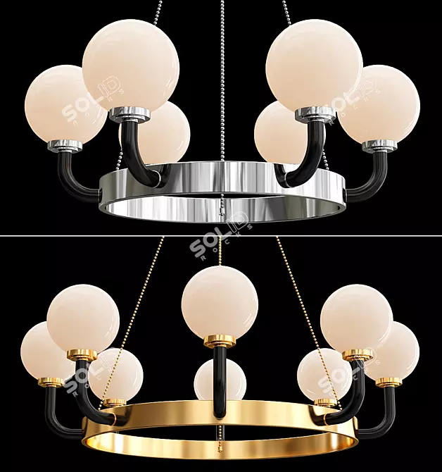 Werner Chandelier: Elegant Lighting Solution 3D model image 1