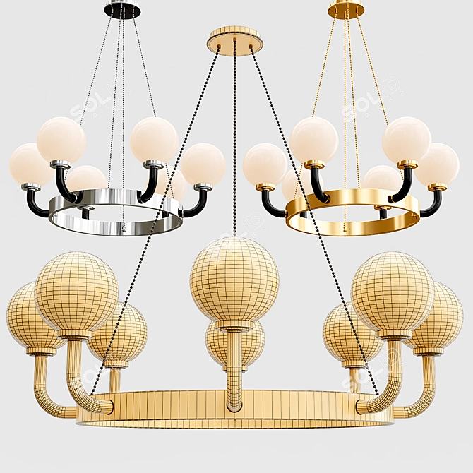 Werner Chandelier: Elegant Lighting Solution 3D model image 5