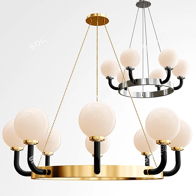 Werner Chandelier: Elegant Lighting Solution 3D model image 7