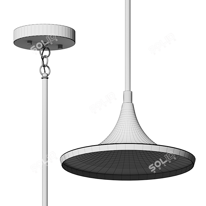 Modern Outdoor Pendant Light 3D model image 3