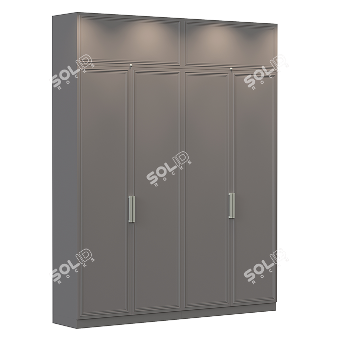 Sleek Modern Cupboard 3D model image 1