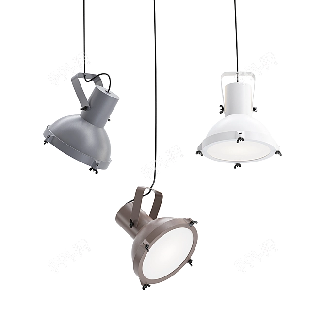 Modern Swivel Pendant Lamp 3D model image 1