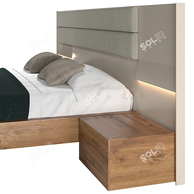 Intana Bed: Stylish and Functional Furnishing 3D model image 3