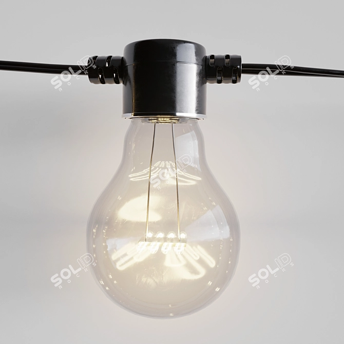 Adjustable Turbosmooth Garland/Bulb String 3D model image 3