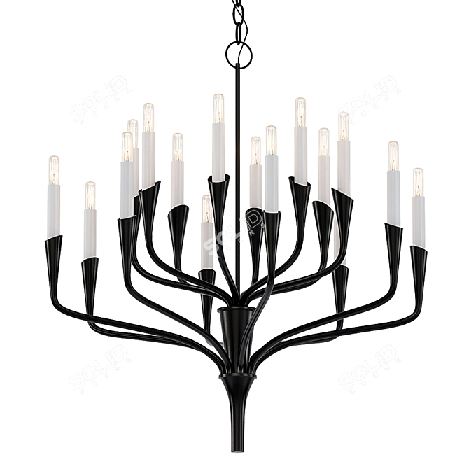 Aiden: Stunning Large Chandelier 3D model image 1