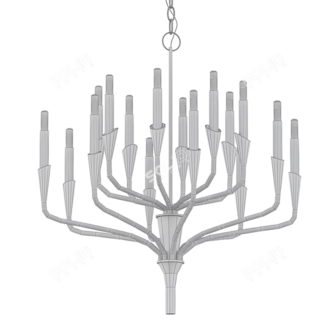 Aiden: Stunning Large Chandelier 3D model image 2