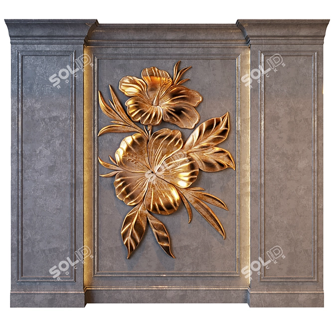 3D Rose Panel Masterpiece 3D model image 3