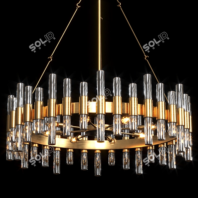 Modern Elegance: Haskell Chandelier 3D model image 1