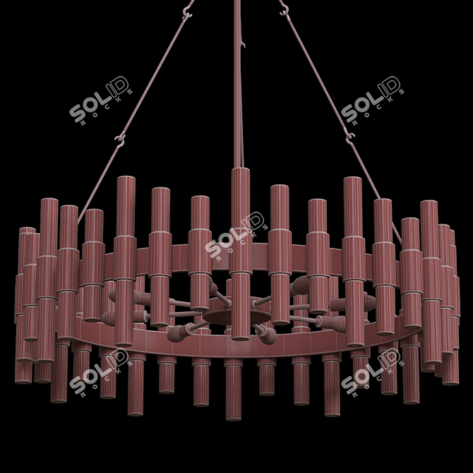 Modern Elegance: Haskell Chandelier 3D model image 2