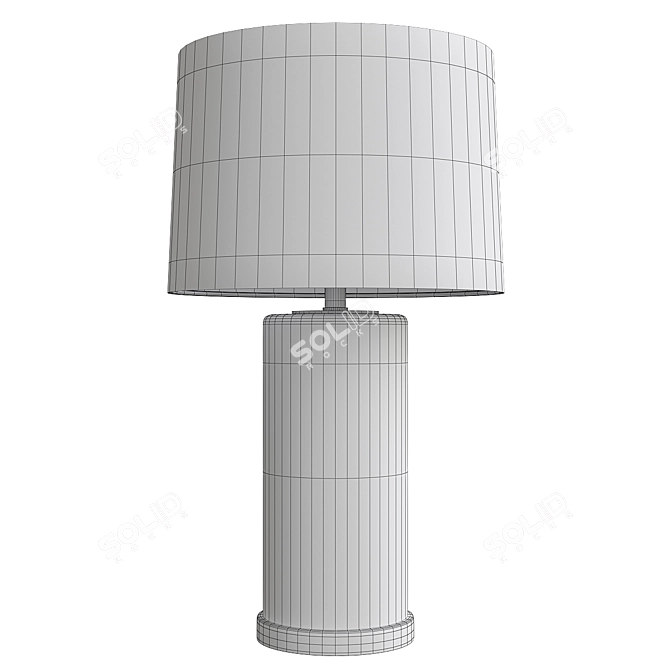 Elegant Malachite Cylinder Lamp 3D model image 2