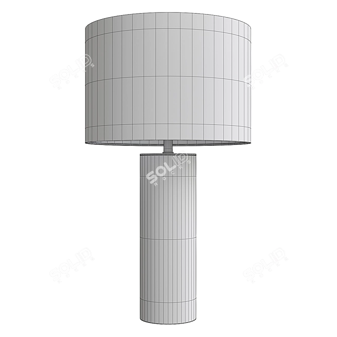 Elegant Gray Marble Table Lamp 3D model image 2