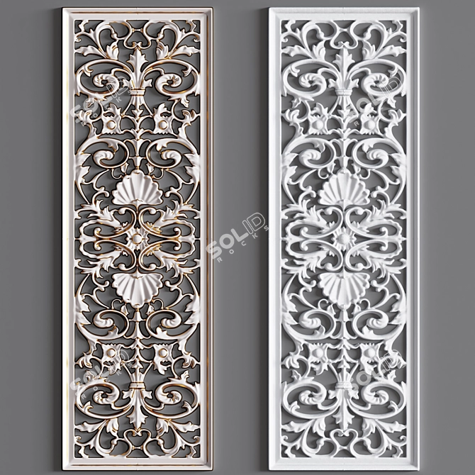 Elegant Decorative Plaster 3D model image 2