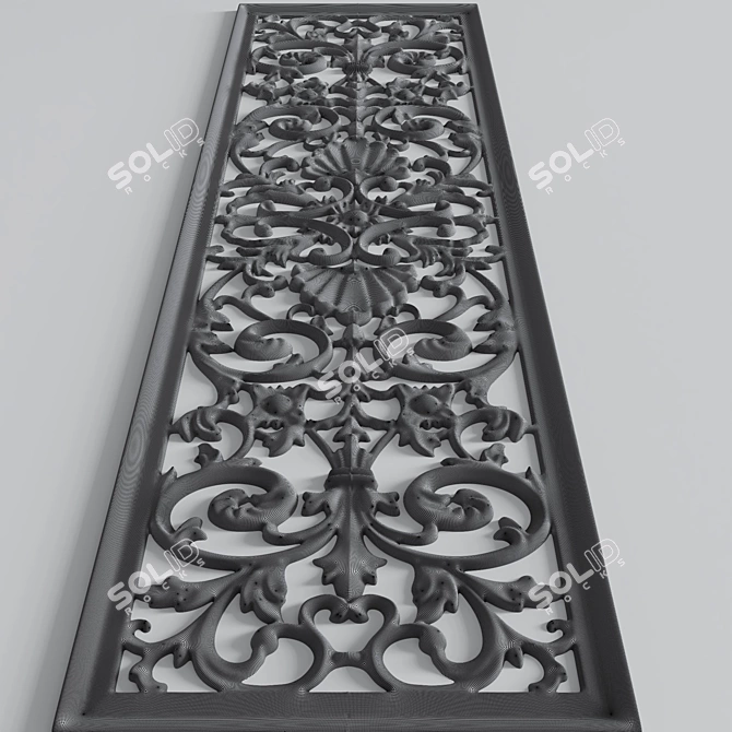 Elegant Decorative Plaster 3D model image 4