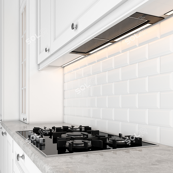 Classic Kitchen: Modular Design, High-Quality Renders 3D model image 3