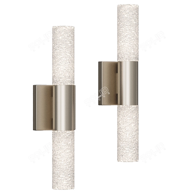 Glacial Glow LED Wall Sconce 3D model image 1