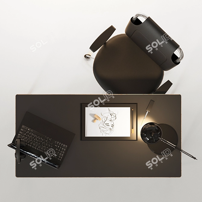 Modern Office Furniture Set 3D model image 4