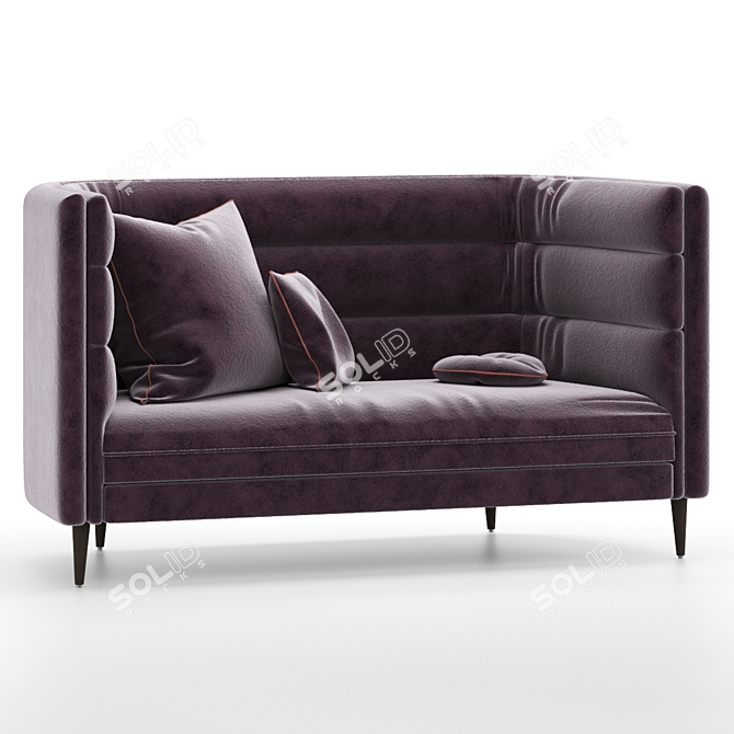 Elvie RD ArianeSke Velvet Sofa 3D model image 1