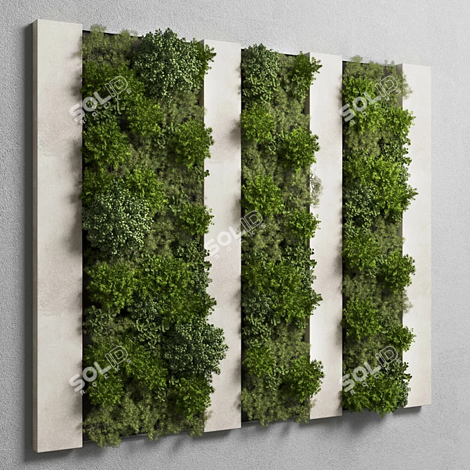 Concrete Vase Vertical Garden Stand 3D model image 2