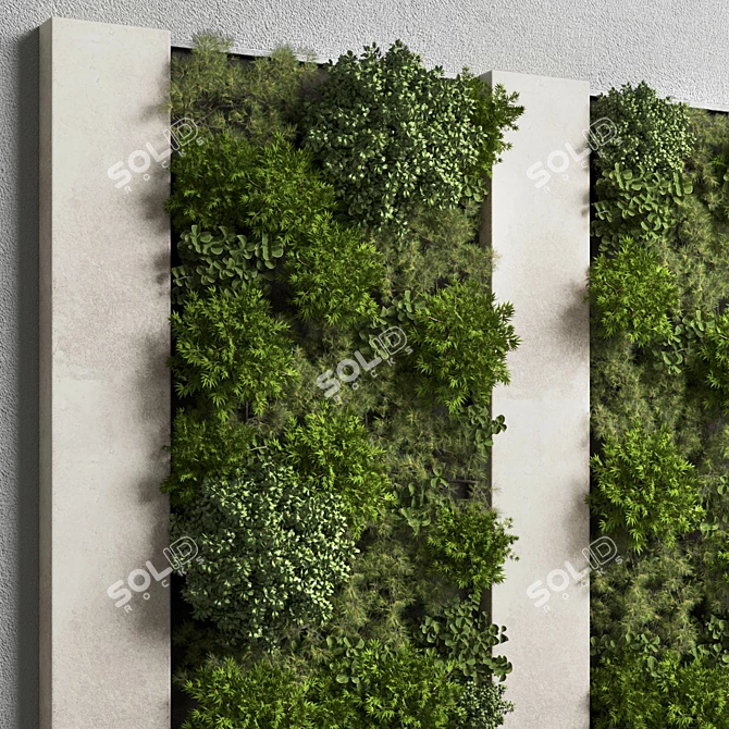 Concrete Vase Vertical Garden Stand 3D model image 3