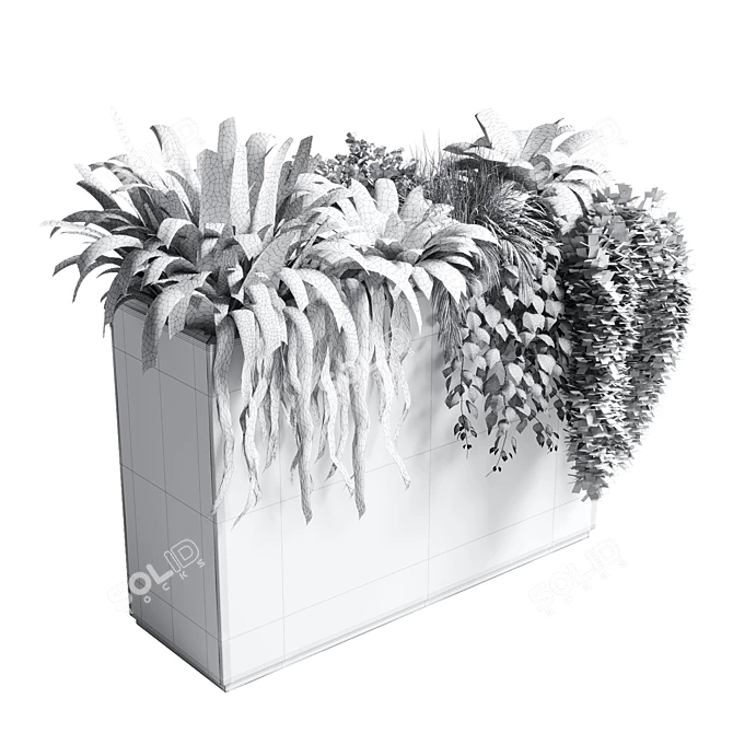 Dirty Concrete Vase Stand: Outdoor & Indoor Plant Collection 3D model image 5