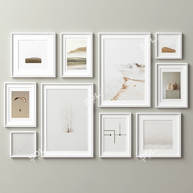 Versatile Collection of 10 Picture Frames 3D model image 3