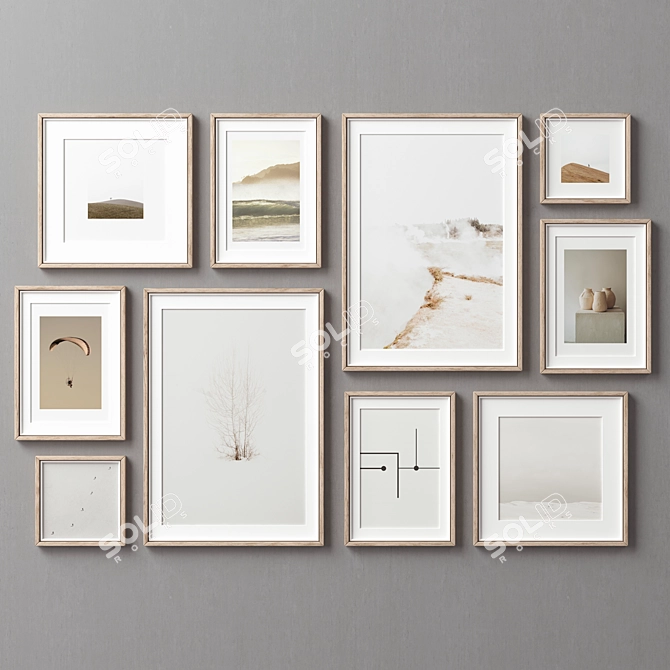 Versatile Collection of 10 Picture Frames 3D model image 9