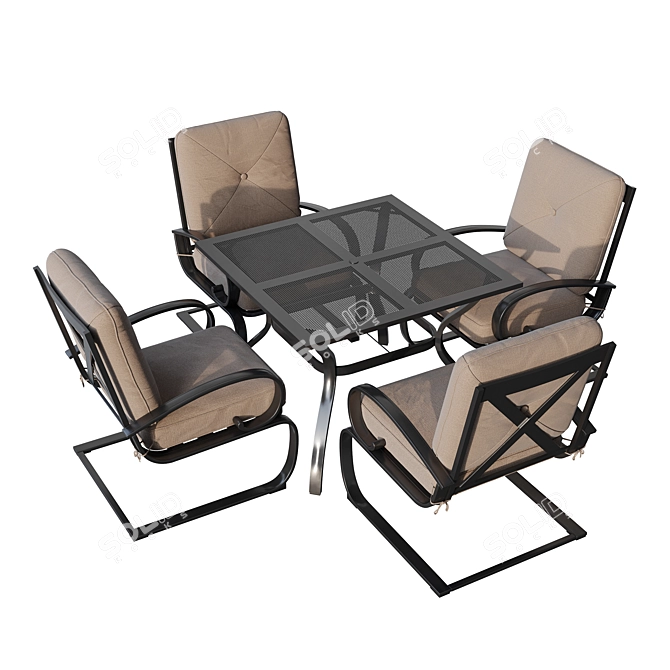 Cedar Creek Outdoor Lounge Set 3D model image 3