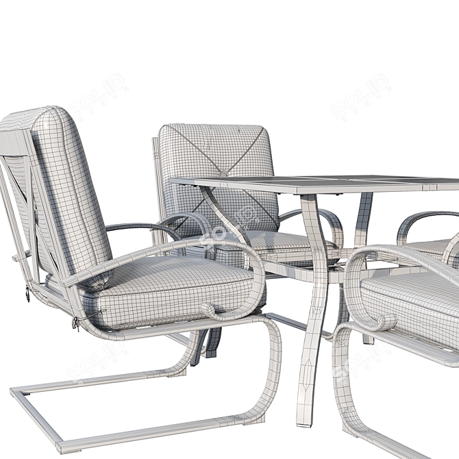 Cedar Creek Outdoor Lounge Set 3D model image 5