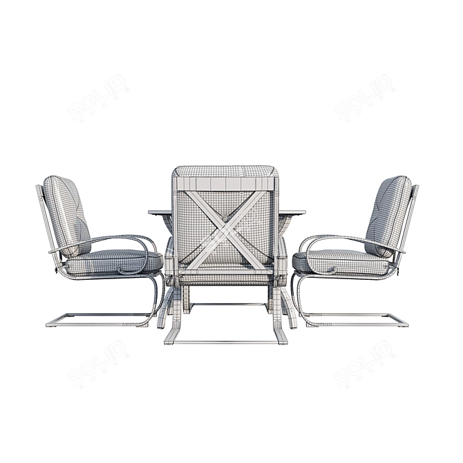 Cedar Creek Outdoor Lounge Set 3D model image 7