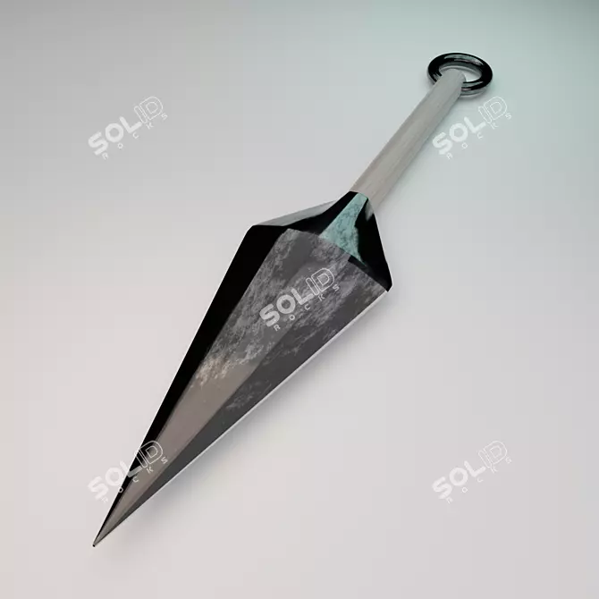 Stealth Black Ninja Kunai 3D model image 1