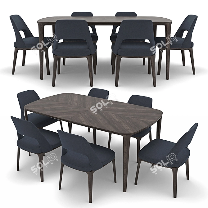 Stylish Poliform Furniture Set 3D model image 1