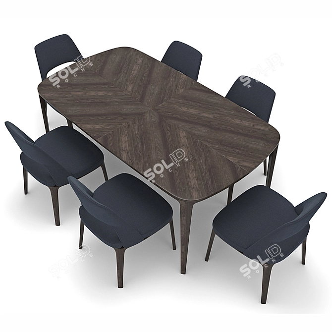 Stylish Poliform Furniture Set 3D model image 2