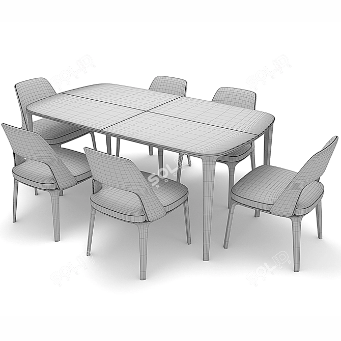 Stylish Poliform Furniture Set 3D model image 5
