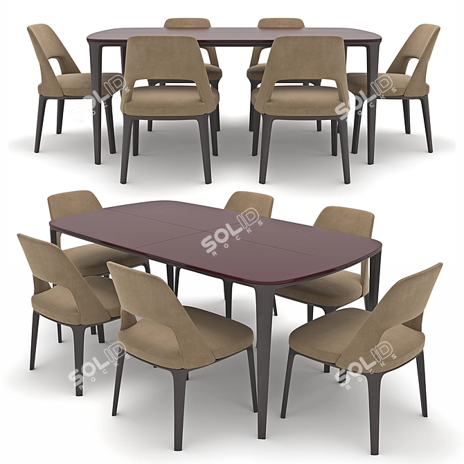 Stylish Poliform Furniture Set 3D model image 6