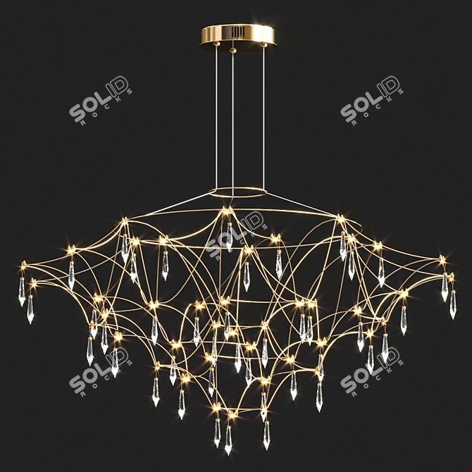Glamor LED Chandelier: Elegant Illumination 3D model image 1
