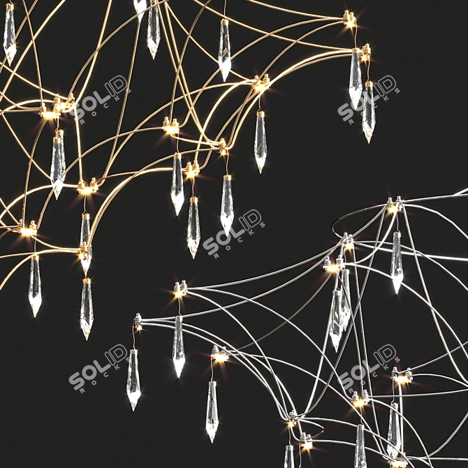 Glamor LED Chandelier: Elegant Illumination 3D model image 3