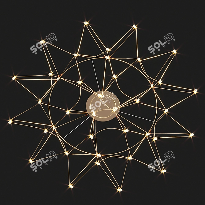 Glamor LED Chandelier: Elegant Illumination 3D model image 4