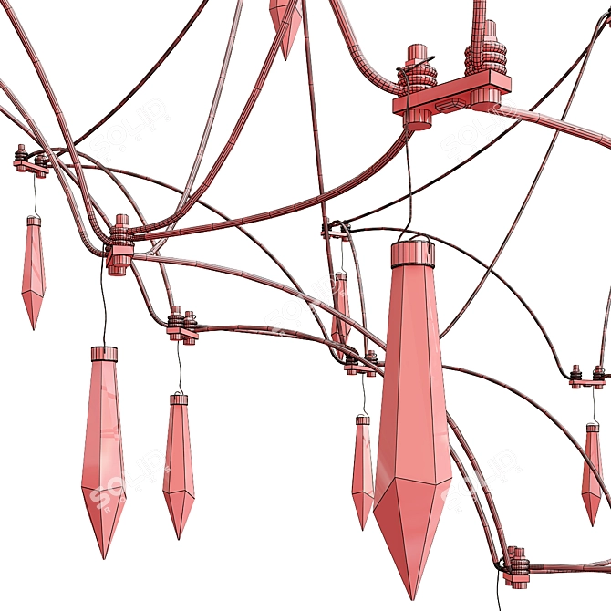 Glamor LED Chandelier: Elegant Illumination 3D model image 5