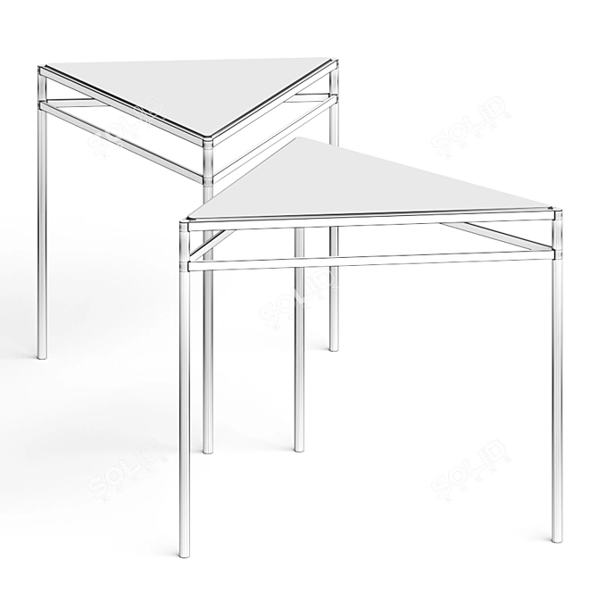 CB2 Wedge Side Table: Modern and Compact Design 3D model image 2