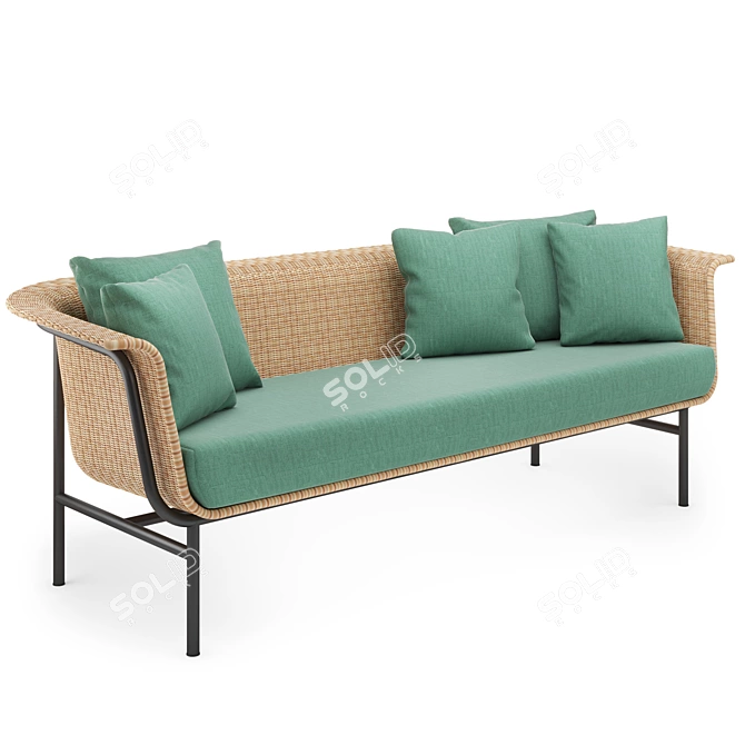 Sleek Lounge Sofa: Wicked 3S 3D model image 2