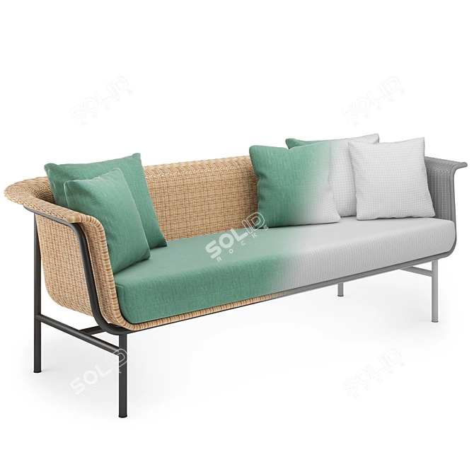 Sleek Lounge Sofa: Wicked 3S 3D model image 3