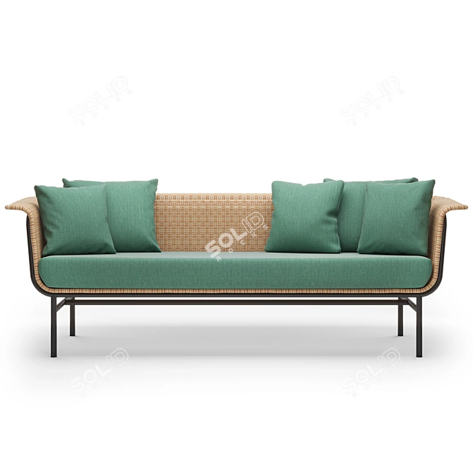 Sleek Lounge Sofa: Wicked 3S 3D model image 4