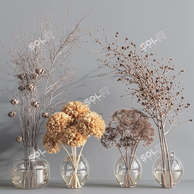 Botanical Bliss Bouquet 3D model image 3