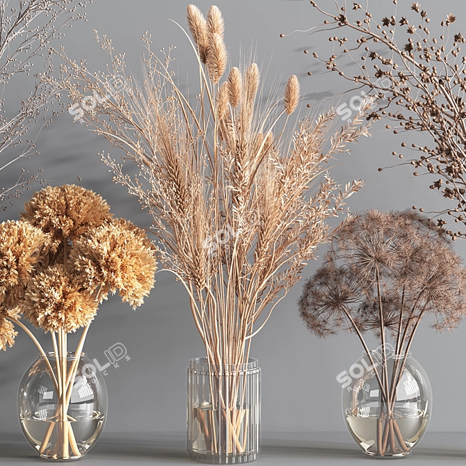 Botanical Bliss Bouquet 3D model image 4
